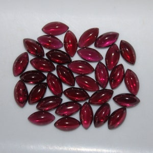Red Garnet (Almandine) Marquise Cabochon 8x4mm, 10x5mm, 12x6mm, 14x7mm, 16x8mm Loose Gemstones