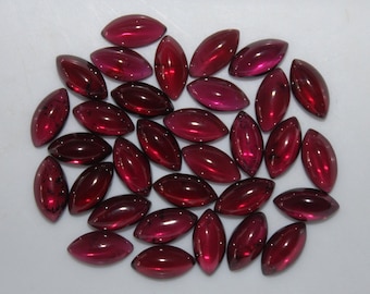 Red Garnet (Almandine) Marquise Cabochon 8x4mm, 10x5mm, 12x6mm, 14x7mm, 16x8mm Loose Gemstones