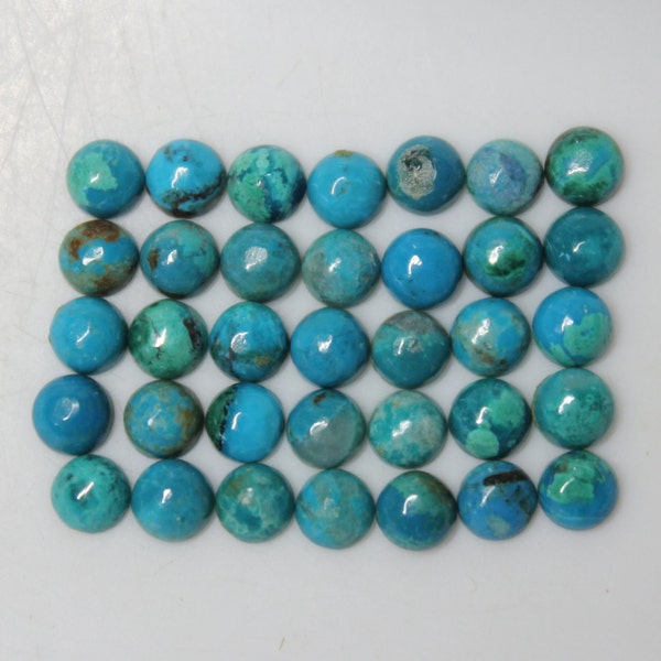 Chrysocolla 4mm to 10mm Round Cabochon Loose Gemstones