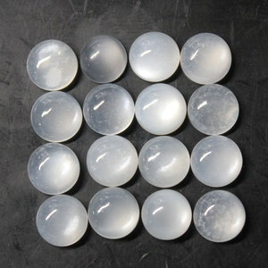 Natural White Moonstone Round (Flat Back) Cabochon 4mm, 5mm, 6mm, 8mm, 10mm Loose Gemstone(s) Bild 1