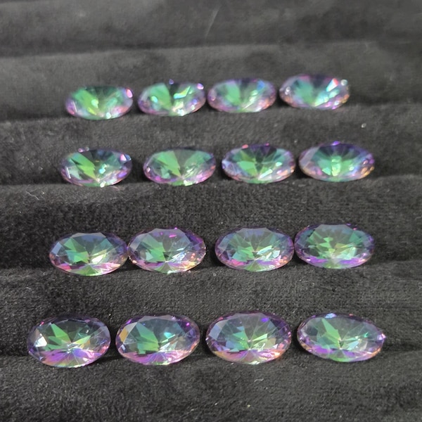 Mystic Quartz 14x10mm Faceted Oval Gemstone(s)