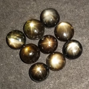 Black Star Sapphire 3mm, 5mm, 5.5mm, 6mm, 6.3mm, 6.5mm, & 8mm Cabochon Round Loose Gemstones w/ Multi-Qty Purchase Options
