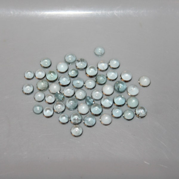 Aquamarine Round Cabochon 2mm, 3mm, 4mm, 5mm, 6mm Loose Gemstones