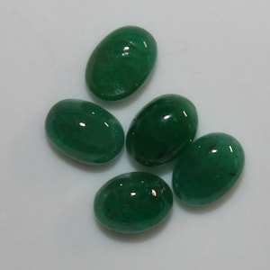 Emerald 6x4mm, 7x5mm, 8x6mm Oval Cabochon Loose Gemstones
