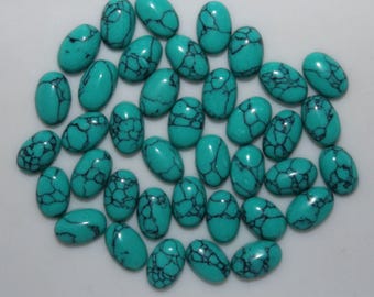 Turquoise oval cabochon 6x4mm, 7x5mm, 8x6mm, 9x7mm, 10x8mm, 12x10mm & 14x10mm loose gemstones