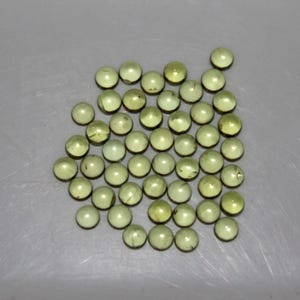 Peridot 2mm, 3mm, 4mm, 5mm, 6mm, 7mm & 8mm cabochon round loose gemstones w/ multi-qty purchase options