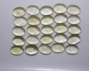 Lemon Quartz (aka Lemon Citrine) 7x5mm, 8x6mm, 10x8mm, 14x10mm, 16x12mm Oval Cabochon Loose Gemstones