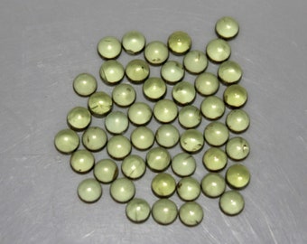 Peridot 2mm, 3mm, 4mm, 5mm, 6mm, 7mm & 8mm Cabochon Round Loose Gemstones w/ Multi-Qty Purchase Options