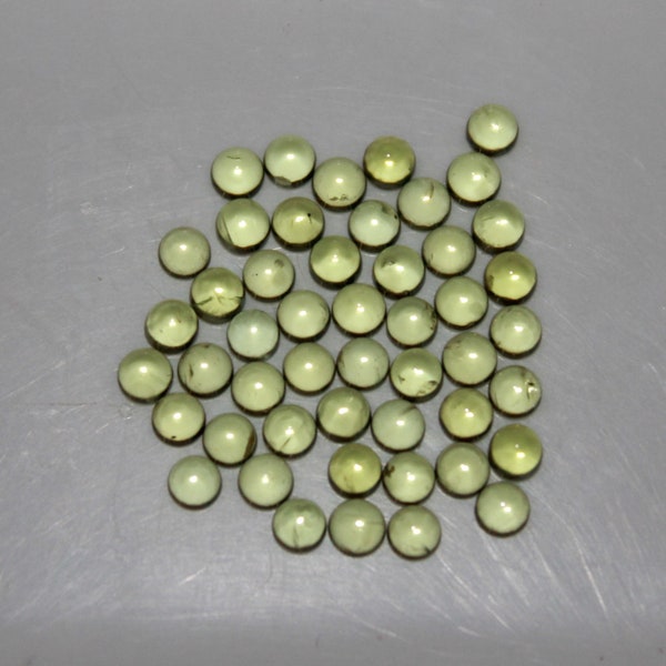 Peridot 2mm, 3mm, 4mm, 5mm, 6mm, 7mm & 8mm Cabochon Round Loose Gemstones w/ Multi-Qty Purchase Options