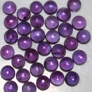 Amethyst Flat Back Round Cabochon 3mm, 4mm, 5mm, 6mm, 8mm, 10mm, 12mm, 14mm Loose Gemstones