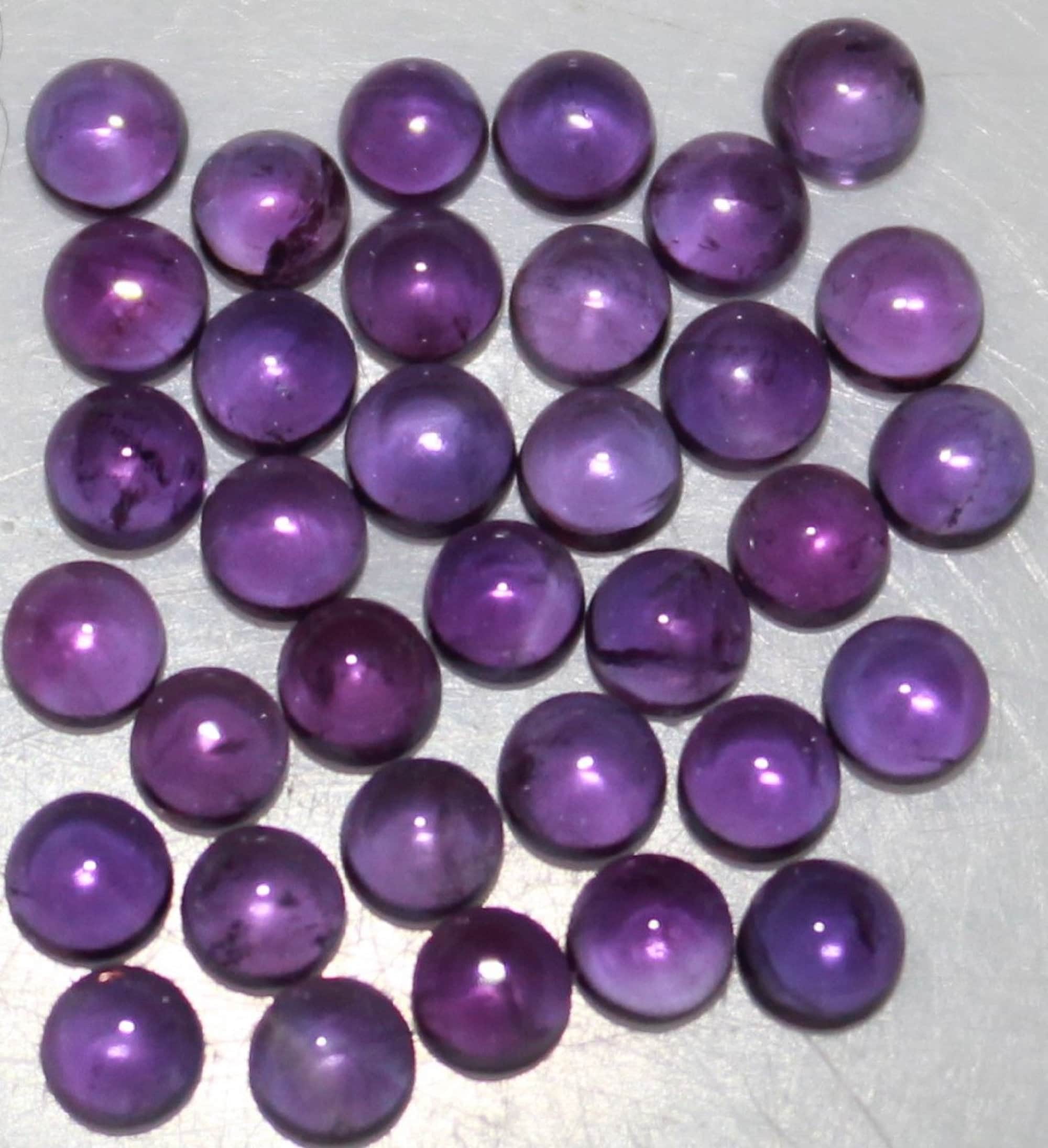 Amethyst Round Cabochon 3mm to 6mm Loose Gemstones