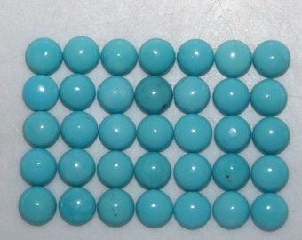 Blue Turquoise Round Cabochon 4mm, 5mm, 6mm, 8mm, 10mm Loose Gemstones