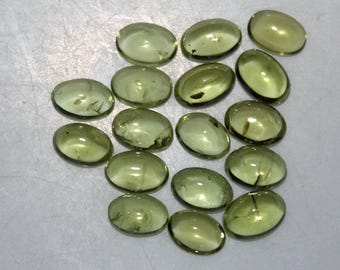Peridot 6x4mm, 7x5mm & 8x6mm oval cabochon loose gemstone(s)