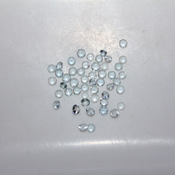 Aquamarine Round Faceted 2mm, 3mm, 4mm, 5mm & 6mm Loose Gemstones