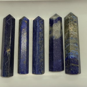 Lapis Lazuli Single Terminal Pencil Points, Obelisk Crystal, Gemstone Towers, Crystal Points