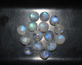 Rainbow Moonstone 9mm, 10mm, 11mm, 12mm & 14mm Round Cabochon Loose Gemstones
