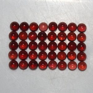 Red garnet (almandine) 2mm, 3mm, 4mm, 5mm, 6mm, 7mm, 8mm, 10mm, 12mm, 14mm flat back round cabochon loose gemstone(s)