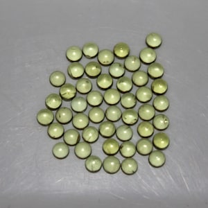 Peridot 2mm, 3mm, 4mm, 5mm, 6mm, 7mm & 8mm cabochon round loose gemstones w/ multi-qty purchase options
