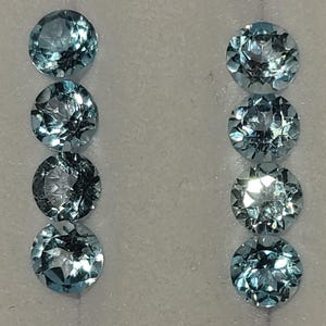 Sky blue topaz 2mm to 6mm faceted round loose gemstone(s)