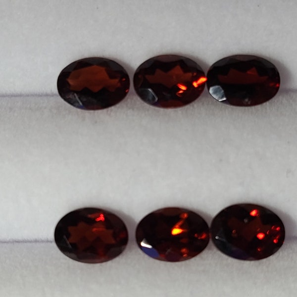 Red Garnet (Almandine) Oval Faceted 5x3mm, 6x4mm, 7x5mm, 8x6mm Loose Gemstone(s)