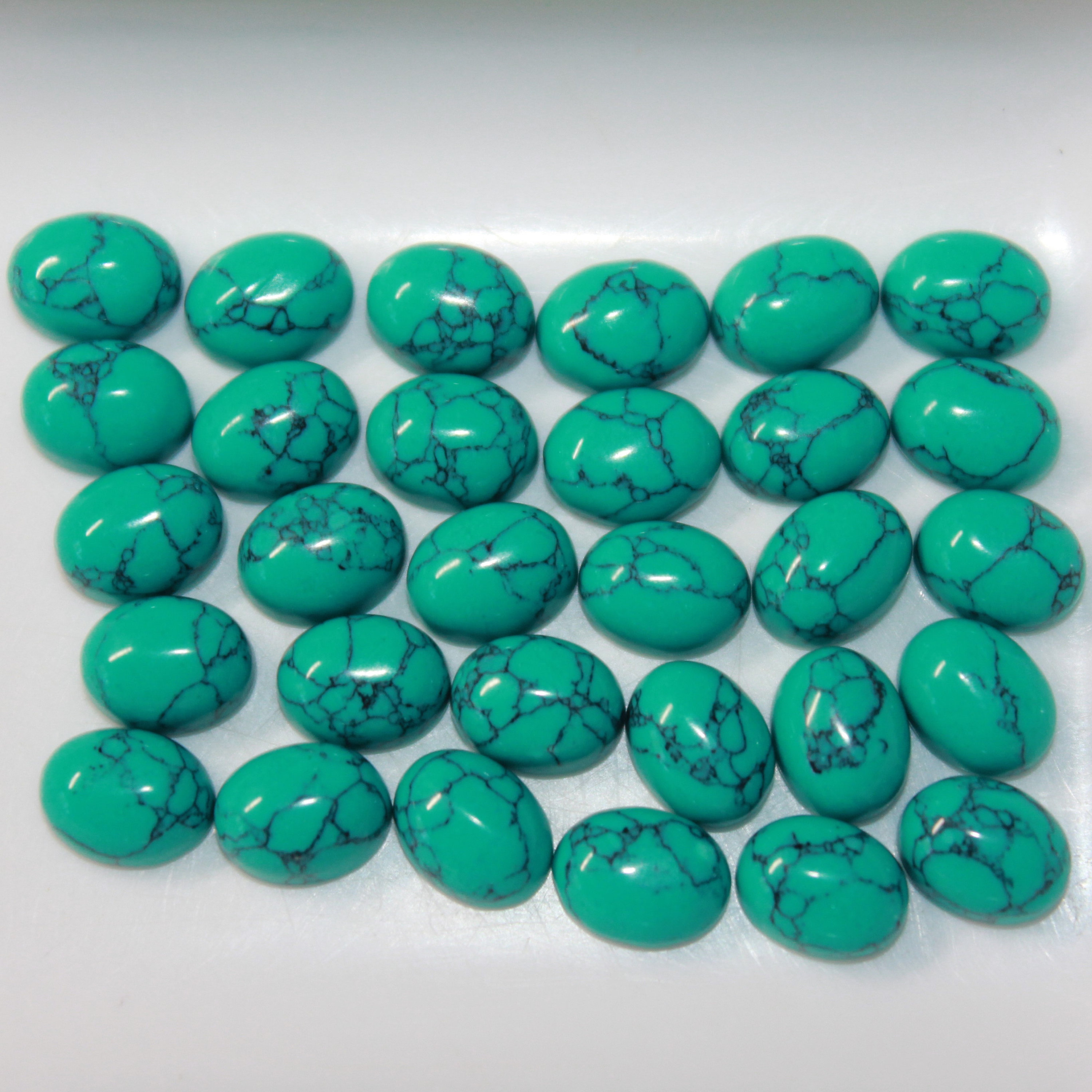 Turquoise Oval Cabochon 6x4mm 7x5mm 8x6mm 9x7mm 10x8mm Etsy Uk