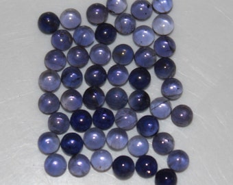 Iolite Round Cabochon 3mm, 4mm, 5mm, 6mm, 8mm, 10mm Loose Gemstones