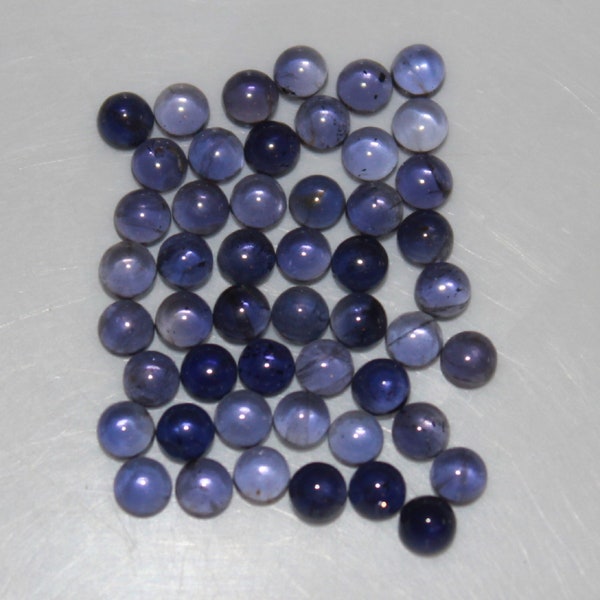 Iolite Round Cabochon 3mm, 4mm, 5mm, 6mm, 8mm, 10mm Loose Gemstones