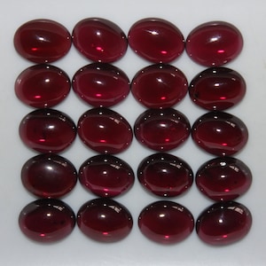 Red Garnet (Almandine) Flat Back Oval Cabochon 6x4mm, 7x5mm, 8x6mm, 9x7mm, 10x8mm, 12x10mm, 14x10mm & 16x12mm Loose Gemstone(s)