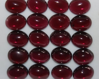 Red Garnet (Almandine) Flat Back Oval Cabochon 6x4mm, 7x5mm, 8x6mm, 9x7mm, 10x8mm, 12x10mm, 14x10mm & 16x12mm Loose Gemstone(s)