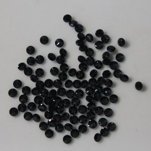 Black Spinel 2mm, 6mm & 8mm Round Faceted Loose Gemstones