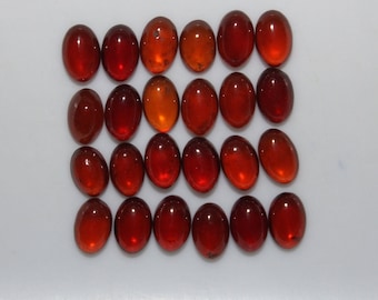 Granate hessonita de 6 x 4 mm, 7 x 5 mm, 8 x 6 mm, 9 x 7 mm, 10 x 8 mm, 12 x 10 mm y 14 x 10 mm, gemas sueltas en cabujón ovalado