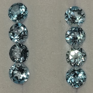 Sky Blue Topaz 3mm, 4mm, 5mm & 6mm Faceted Round Loose Gemstones w/ Multi-Qty Purchase Options