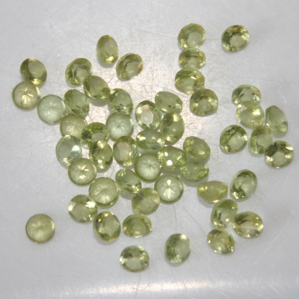 Peridot 2mm, 3mm, 4mm, 5mm & 6mm Faceted Round Loose Gemstones w/ Multi-Qty Purchase Options