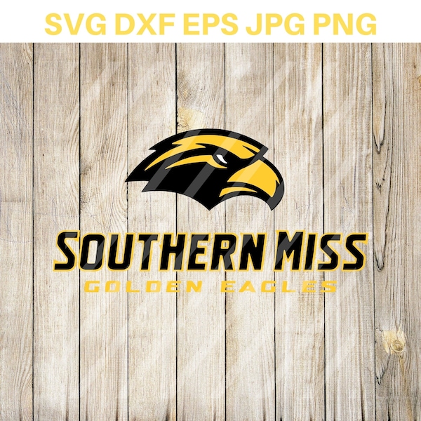 Southern Miss SVG, Golden svg, Logo, Eagles SVG, Hattiesburg, CUSA, instant download - eps, png, svg, dxf Silhouette, Cricut