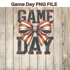 Lazo PNG del día del juego para camisetas, manualidades, DTF, sublimación, ecosolvente: perfecto para fanáticos de los deportes y ropa deportiva