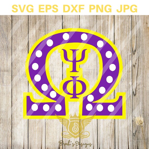 Omega with Pearls SVG Omega Svg Psi Phi svg shield SVG Etsy