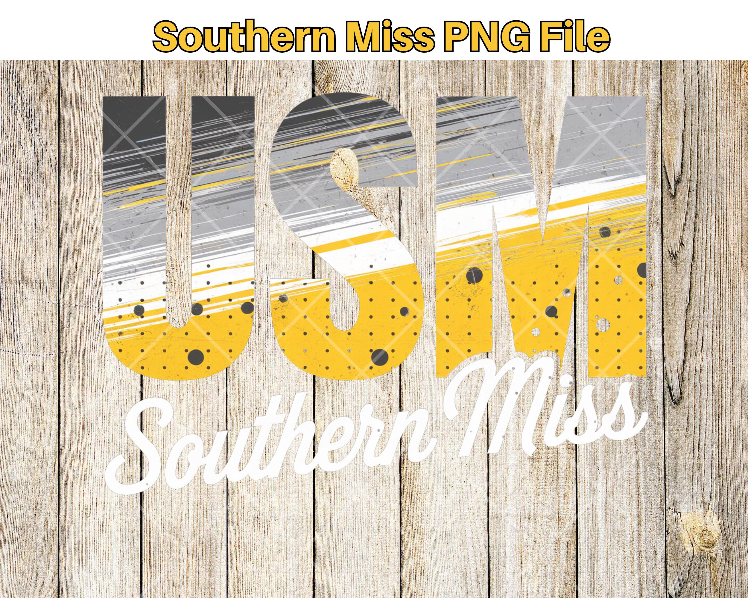USM Southern Miss Png Design | College T-Shirt & Craft Art | DTF Sublimation and Eco Solvent Ready | School Spirit Graphics