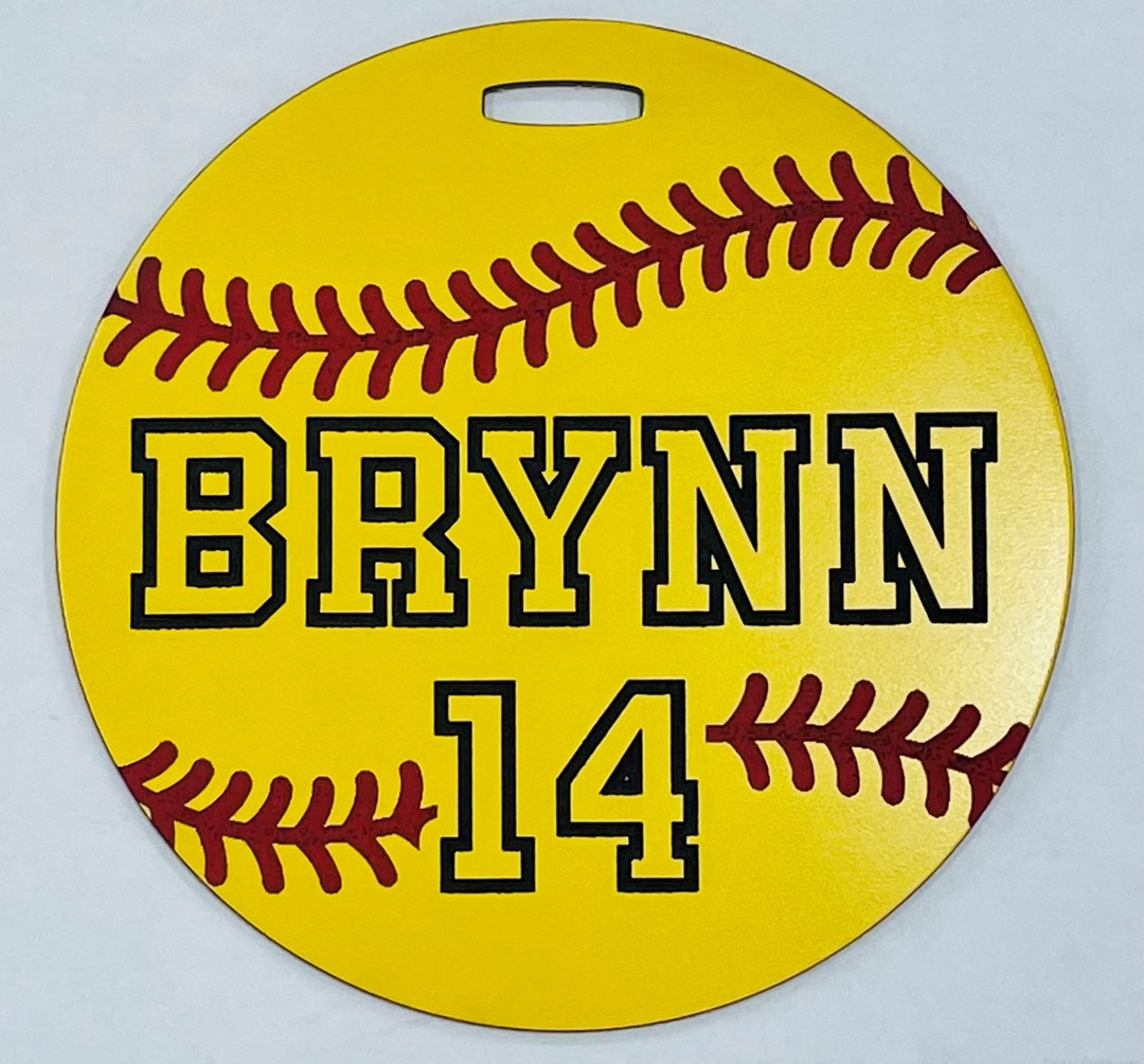 Custom Softball/baseball Bag Nametag Personalized Name Tag Acrylic Bag