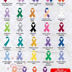 Download digitale Nastro del cancro, 29 diversi nastri del cancro SVG, 29 diversi nastri del cancro, SVG, Cricut, Silhouette, nastri multipli