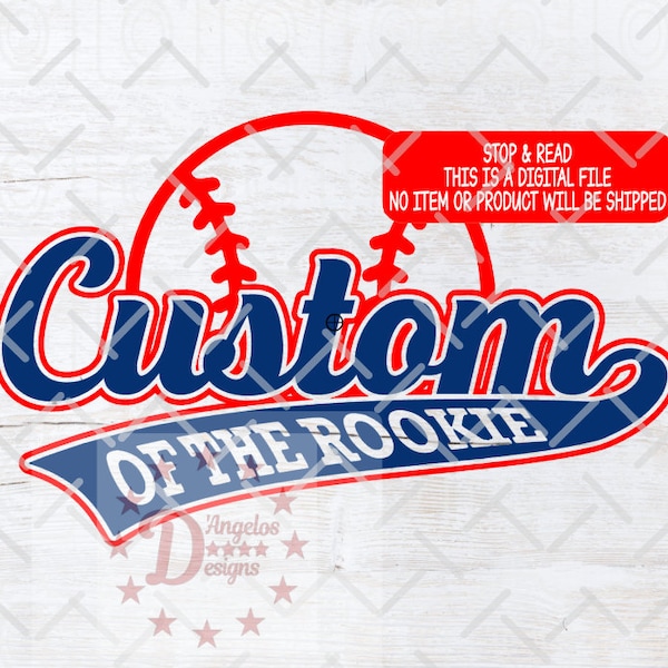 Customizable Rookie of the Year SVG, Rookie, First Birthday, Digital Download SVG FILE, Cut File, Silhouette Studio, Cricut, Cameo