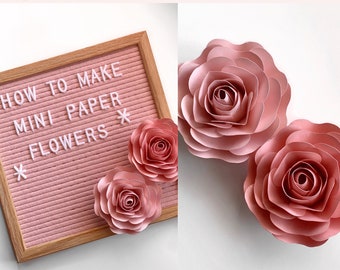 Mini Paper Flower SVG - Paper Flower SVG for Cricut - Makes 3-4" Flowers - **Rhylea Rose**