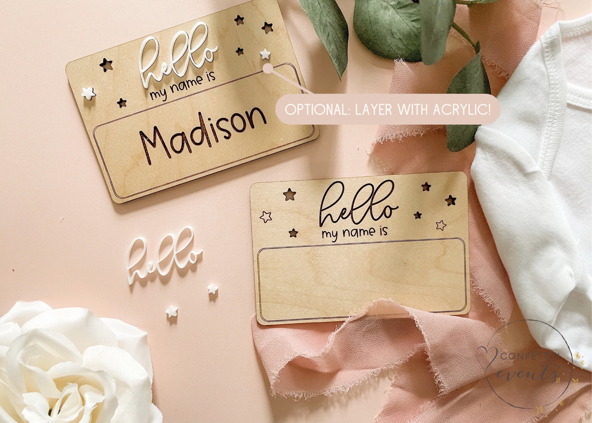 Hello SVG Baby SVG Laser Cut File for Glowforge Hello My - Etsy