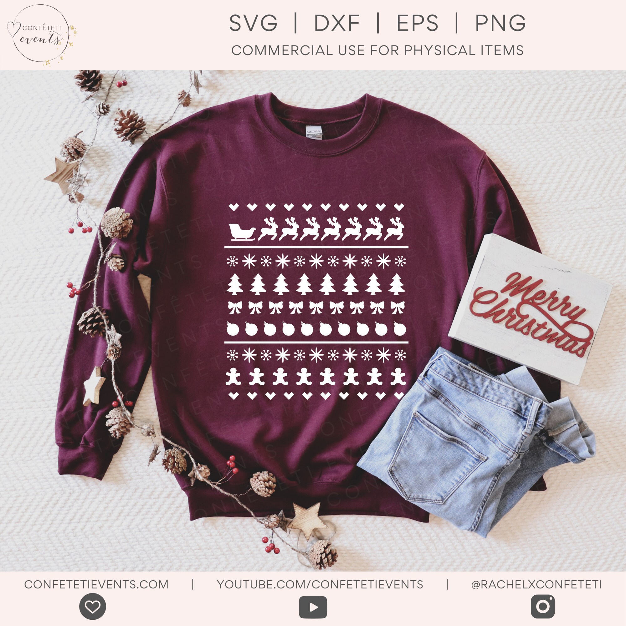 Christmas Shirt SVG - Christmas SVG - Merry Christmas SVG - Holiday Svg - Ugly Christmas Sweater Svg - Christmas Svg for Shirts