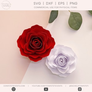 Mini Paper Flower SVG - Paper Flower SVG for Cricut - Makes 3-4&quot; Flowers - **Liana Rose**