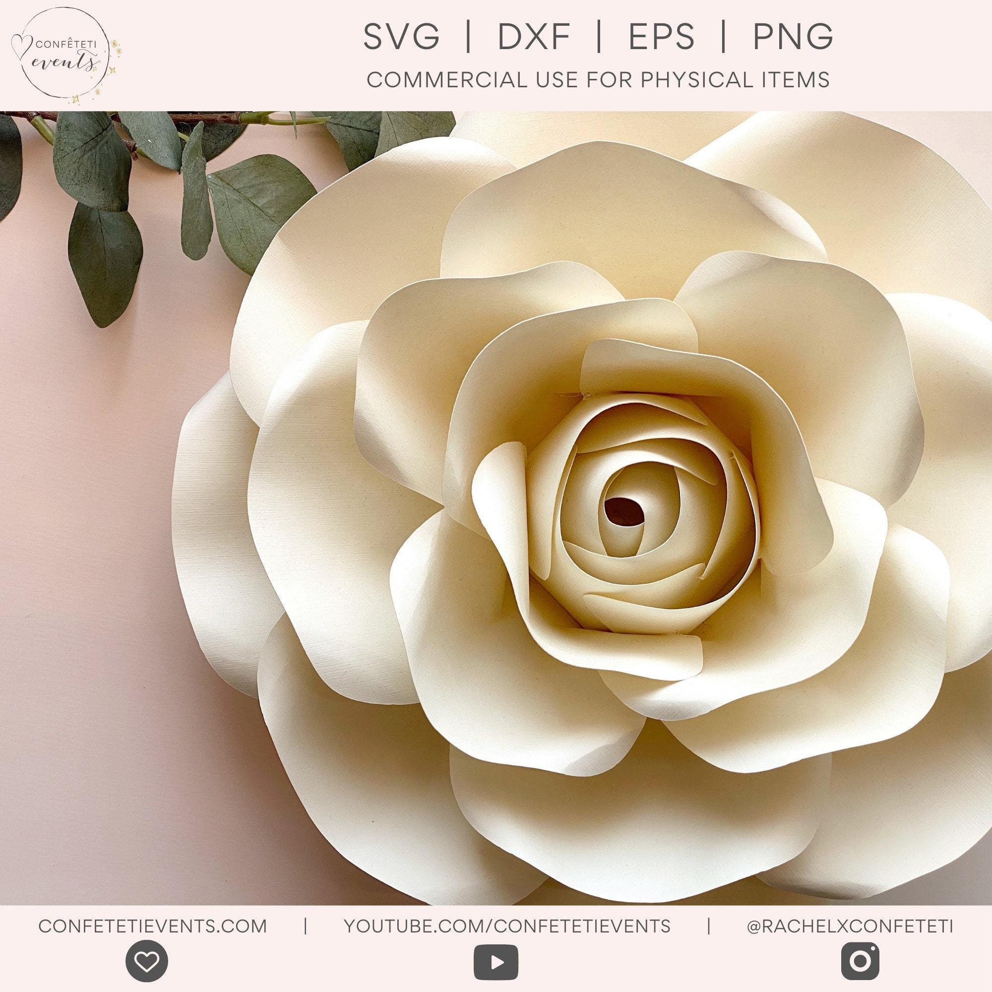 Flor de papel grande SVG Flor de papel SVG para Cricut - Etsy España Flor de papel grande SVG Flor de papel SVG para Cricut - Etsy España