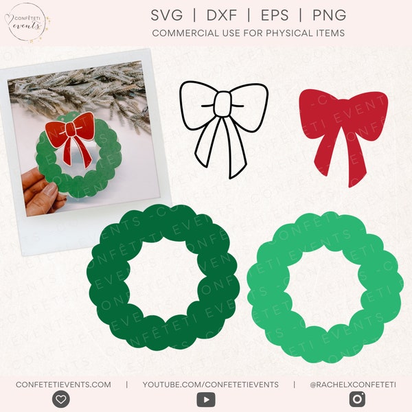 Christmas Wreath SVG - Christmas SVG - Christmas Wreath SVG File - Christmas Wreath Svg Cricut - Christmas Wreath Svg 3D
