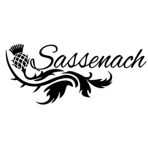 Sassenach with Thistle vinyl sticker