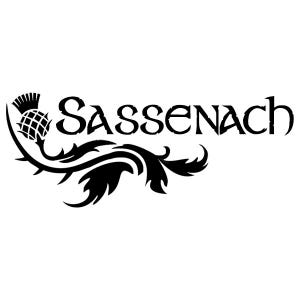 Sassenach with Thistle vinyl sticker