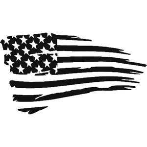 Distressed American Flag vinyl decal sticker