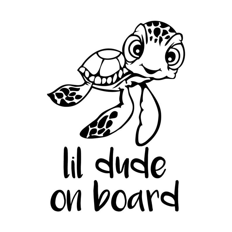 Lil Dude on Board Vinyl Sticker - Etsy
